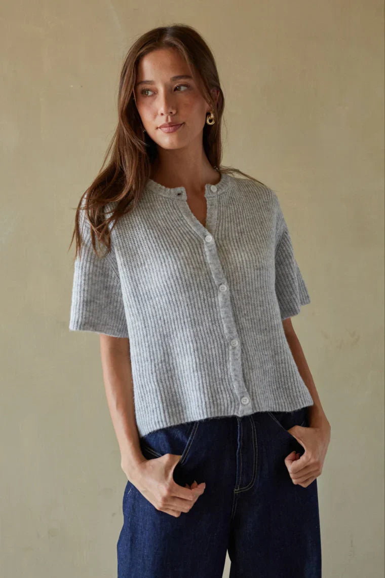 Gabriette Ribbed Knit Cardigan