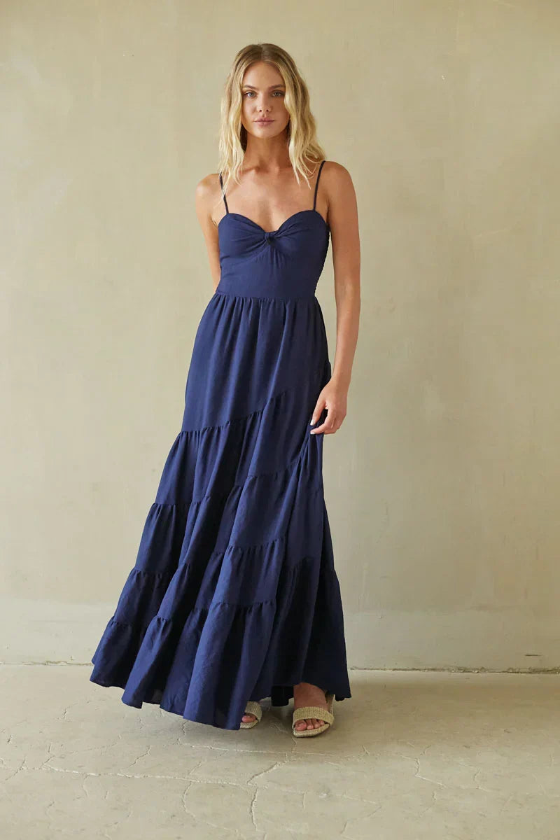 Robe longue torsadée Donna