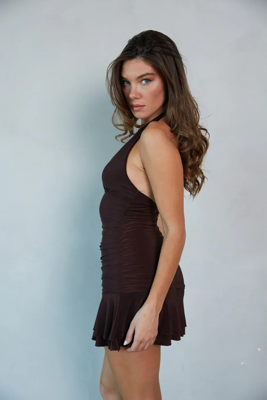 Mini-robe moulante Mia Halter