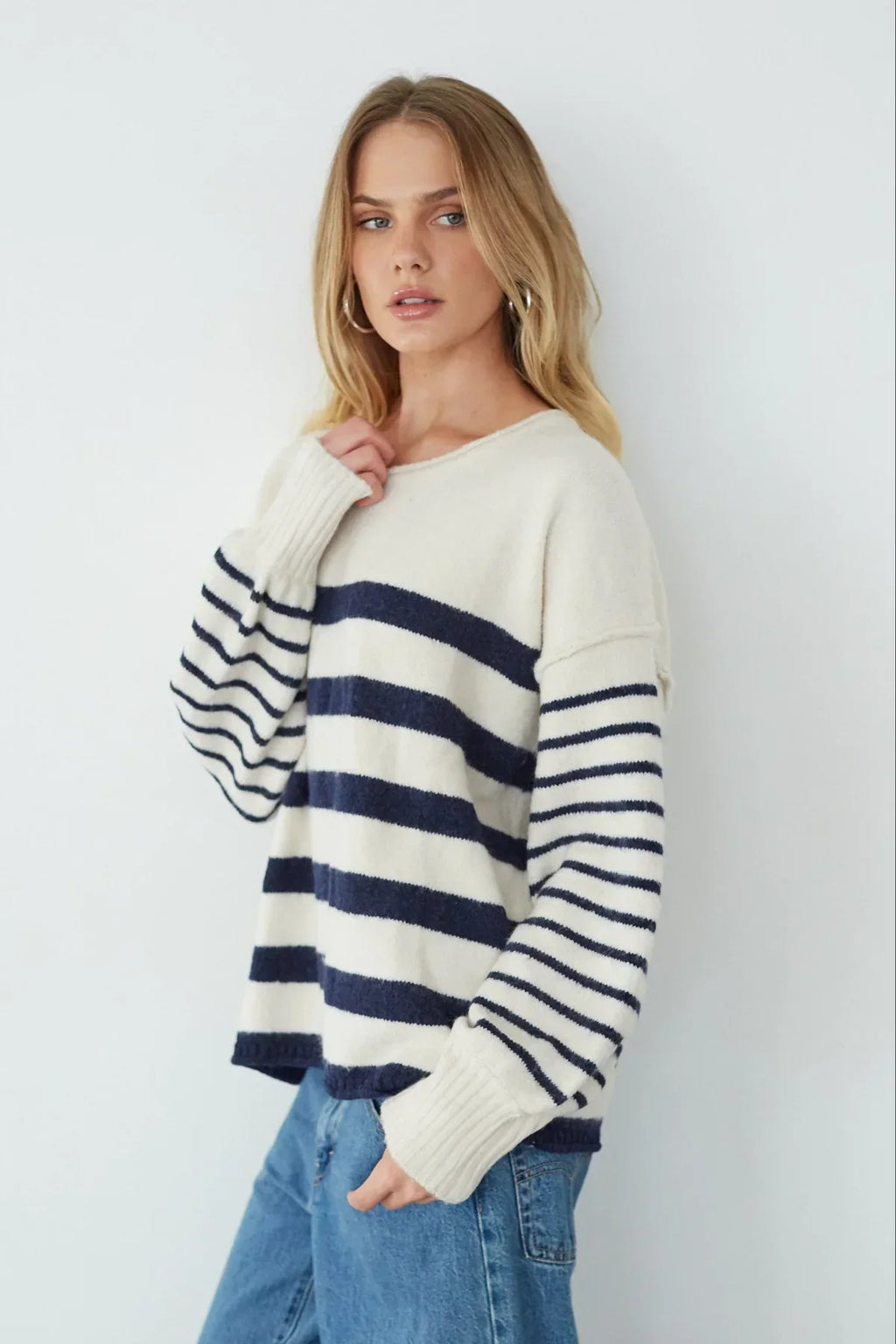 Pull oversize rayé Charlotte