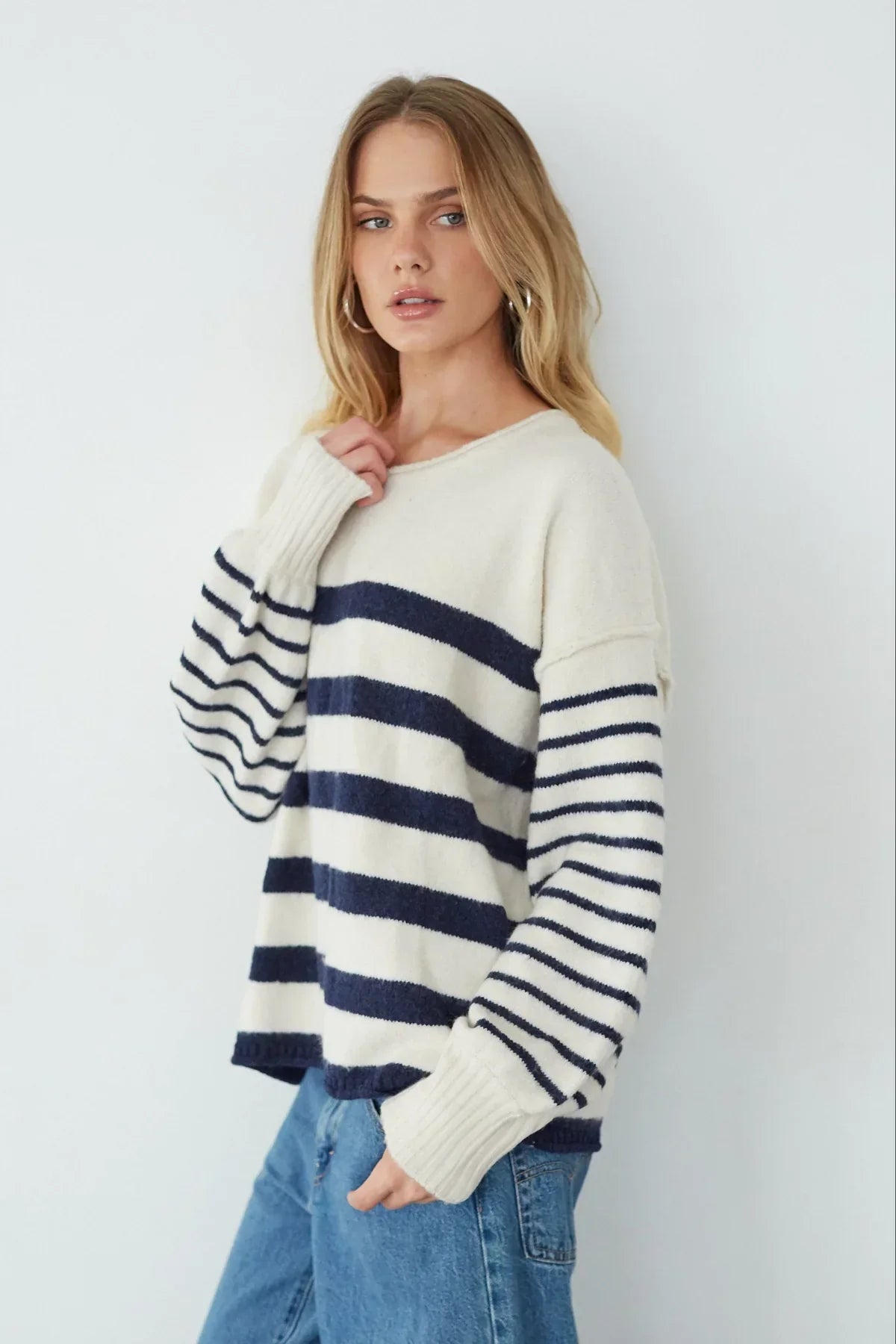 Pull oversize rayé Charlotte