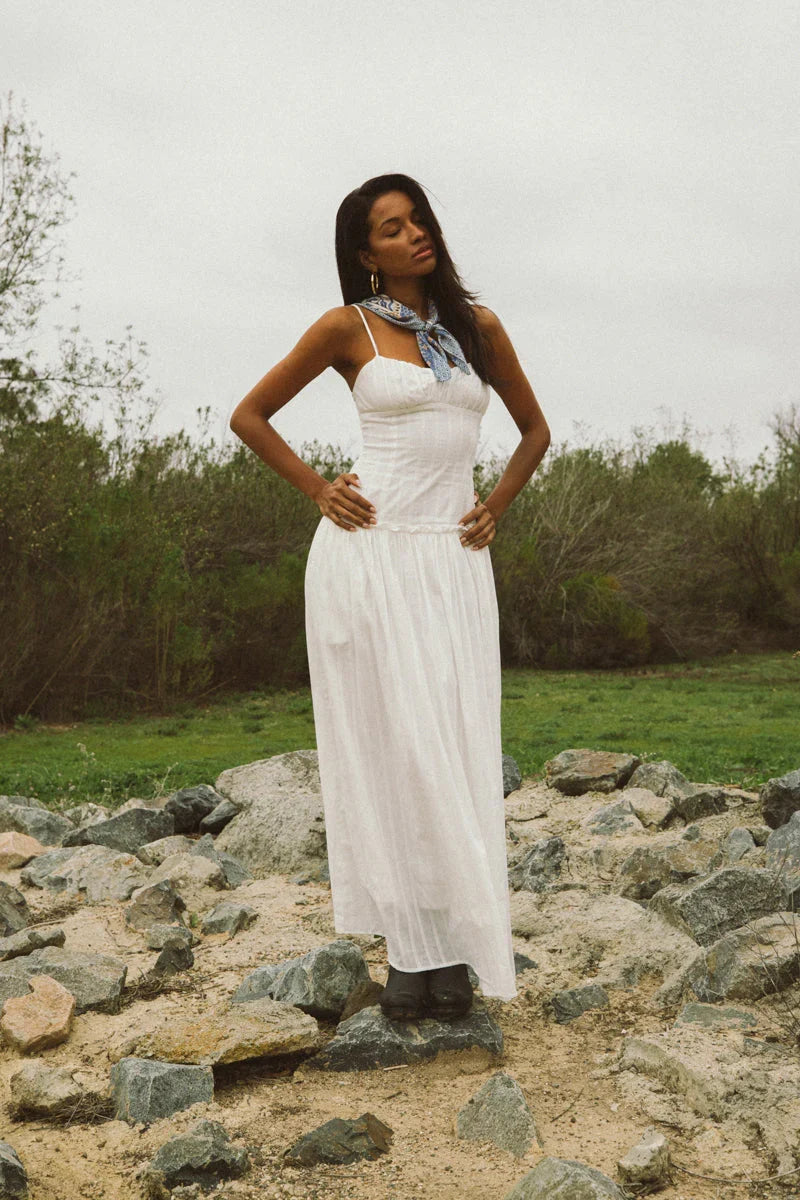 Robe longue froncée Nataly