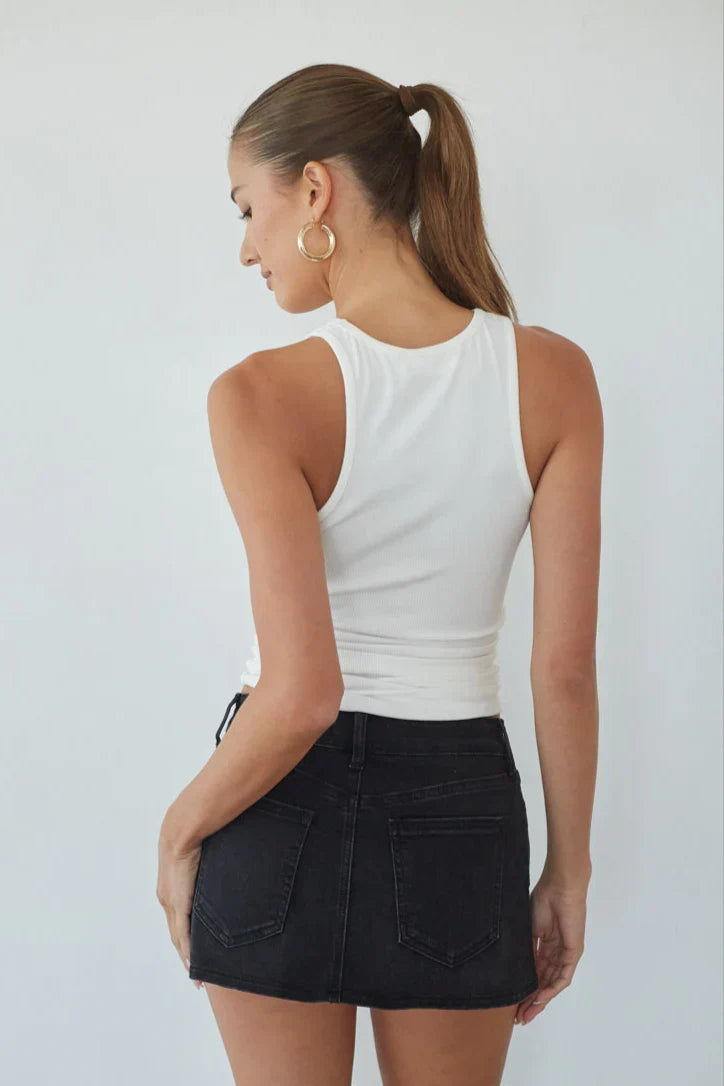 Mini-jupe short en jean Dasha