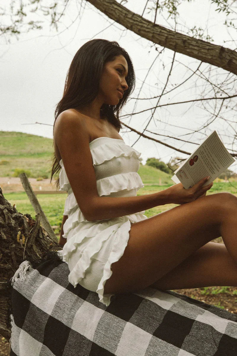 Combi-short à volants étagés April