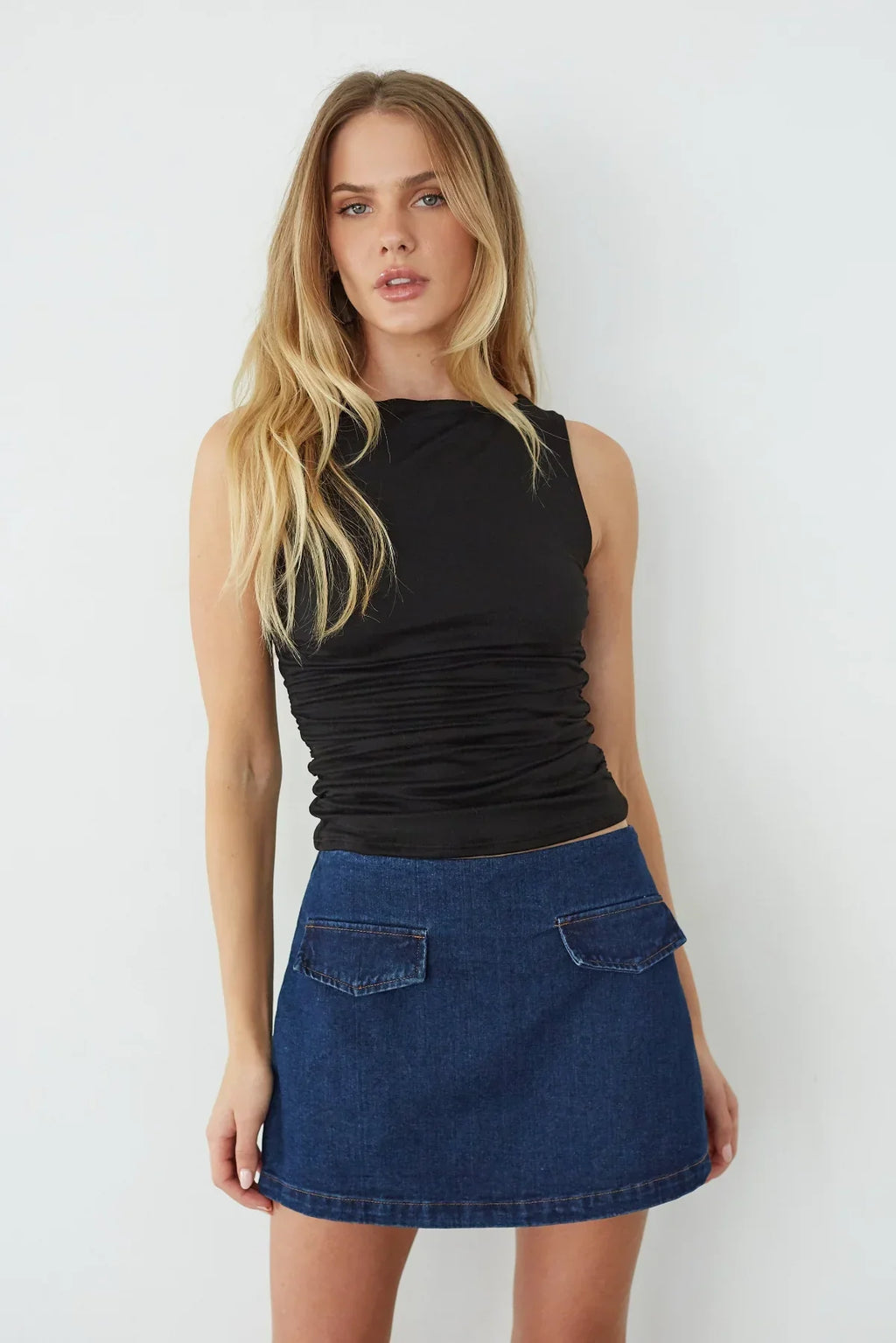 Mini-jupe-short en jean Dolly
