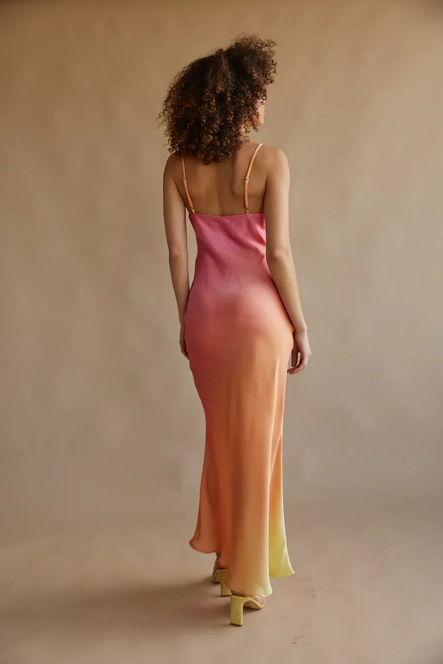 Robe longue en satin Moana Sunset