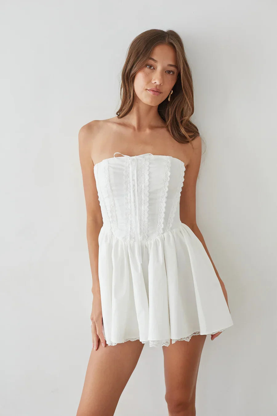Mini-robe corset sans bretelles Sabrina