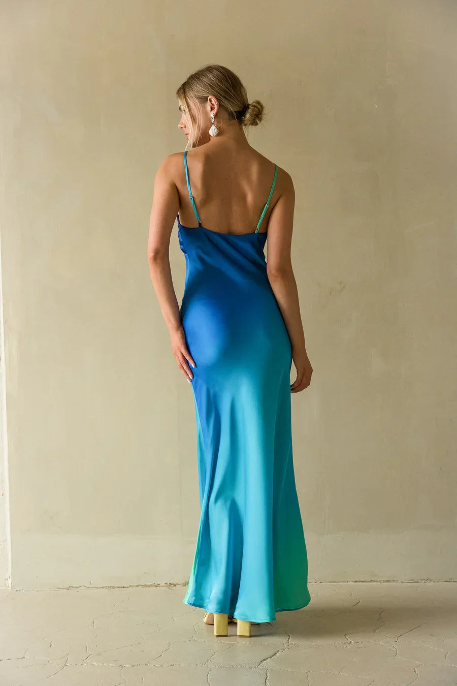 Robe longue en satin Moana Sunset