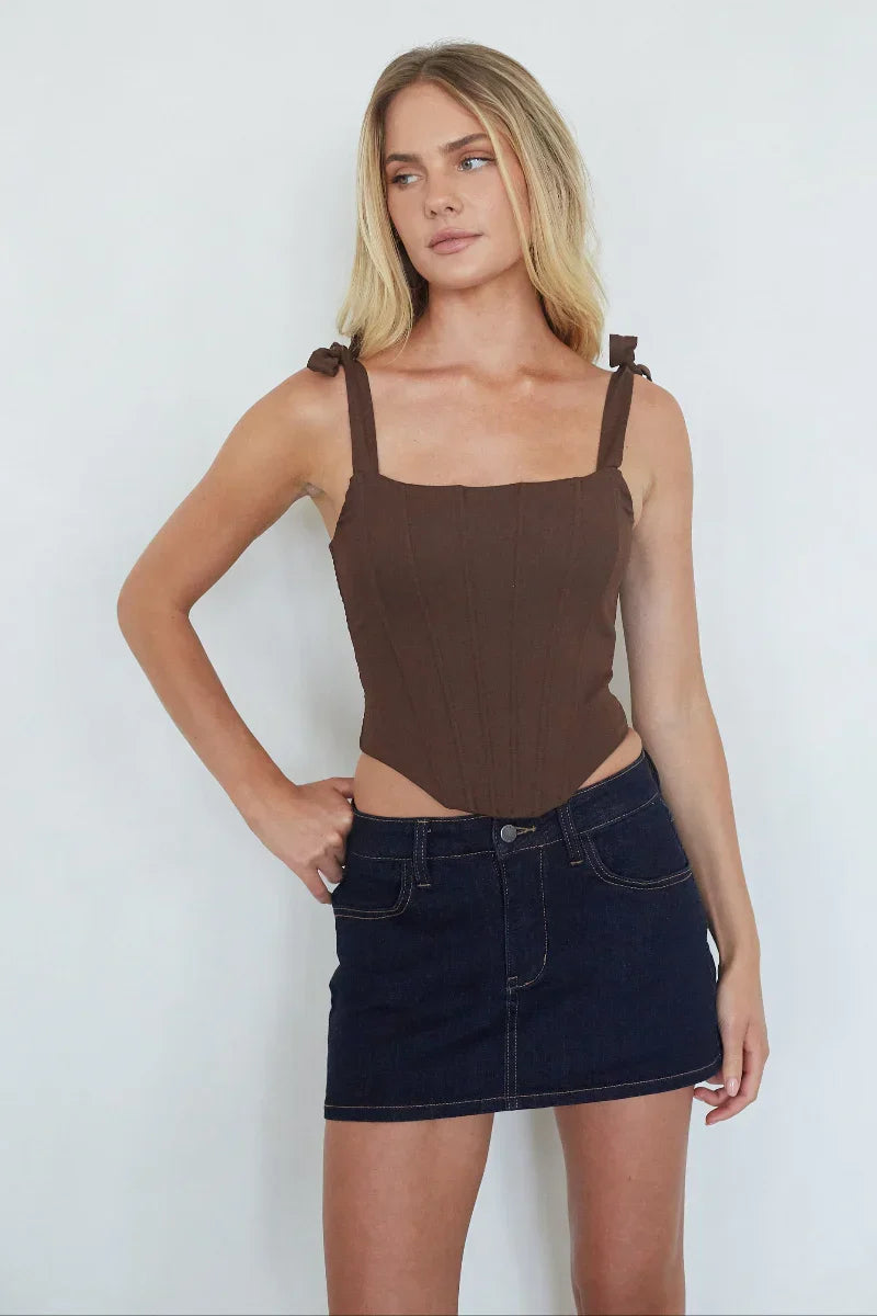 Mini-jupe short en jean Dasha