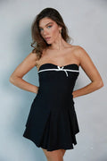 Mini-robe évasée ajustée Loren