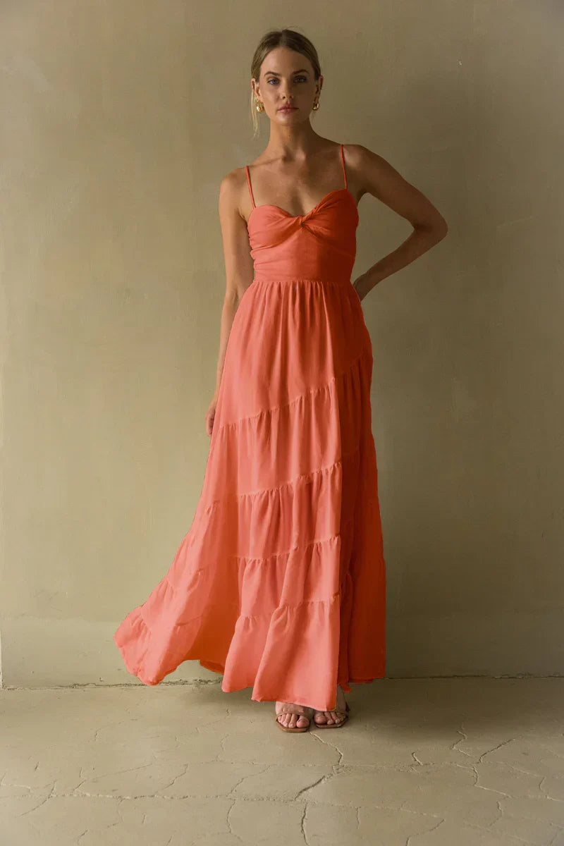 Robe longue torsadée Donna