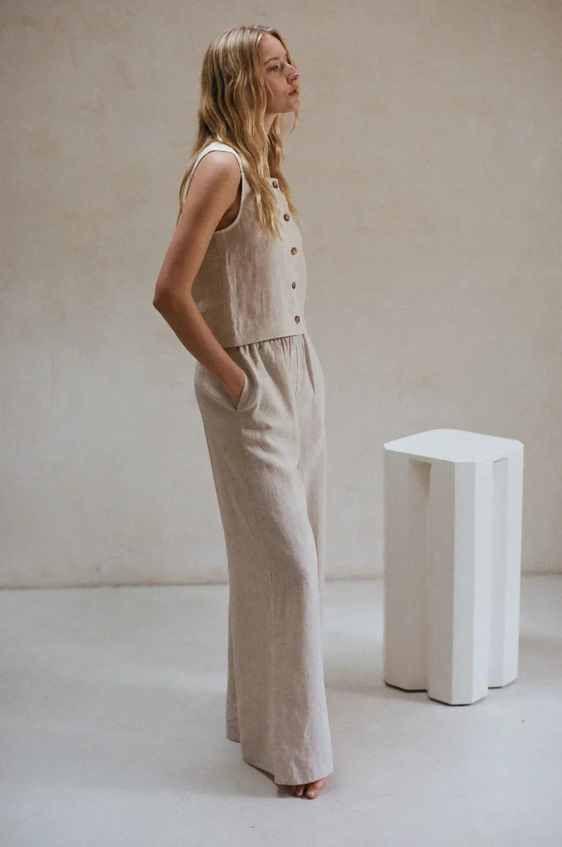 Pantalon large en lin Cove