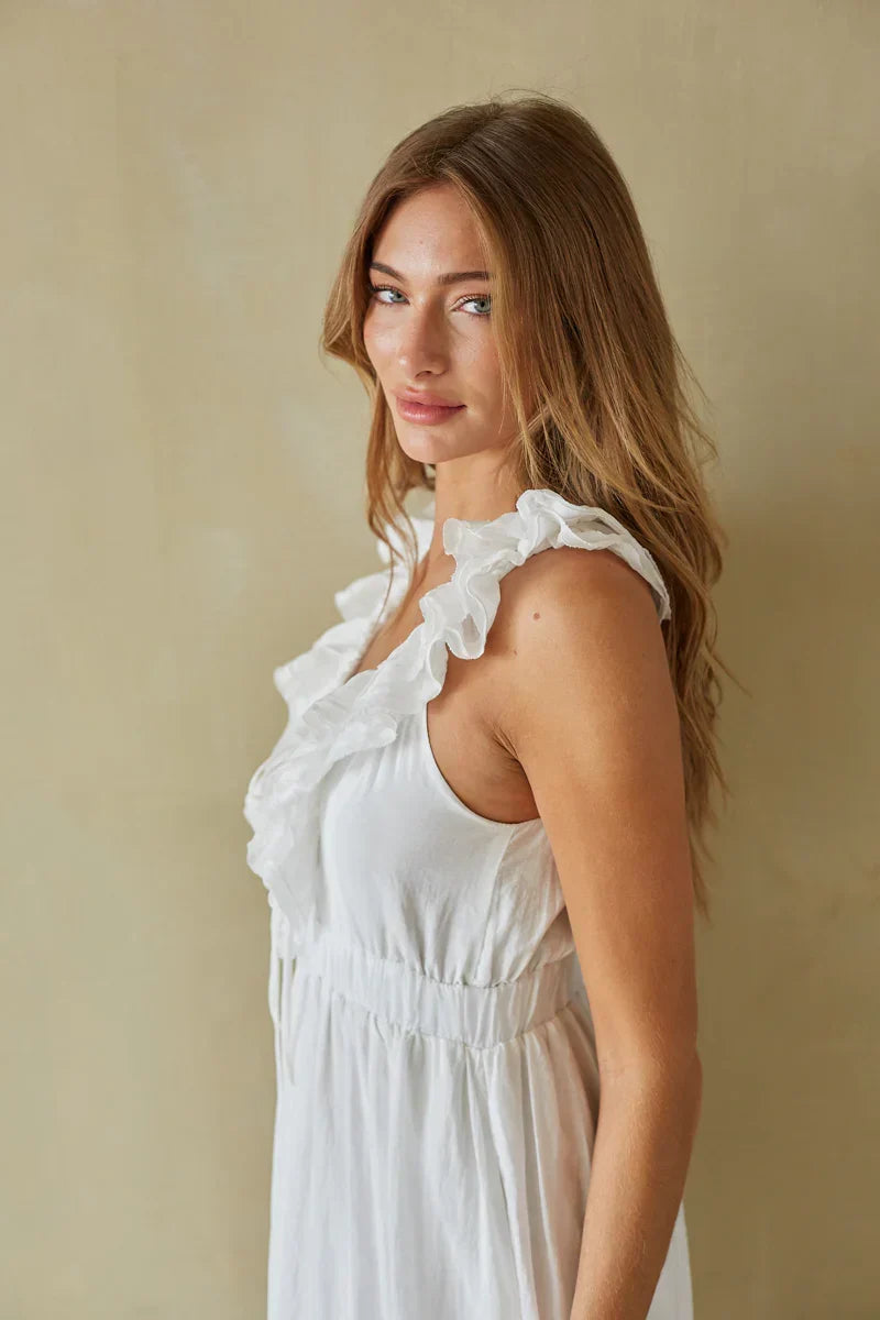 Robe longue à volants étagés Diana