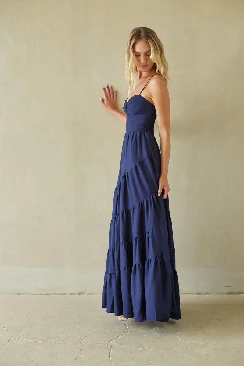 Robe longue torsadée Donna