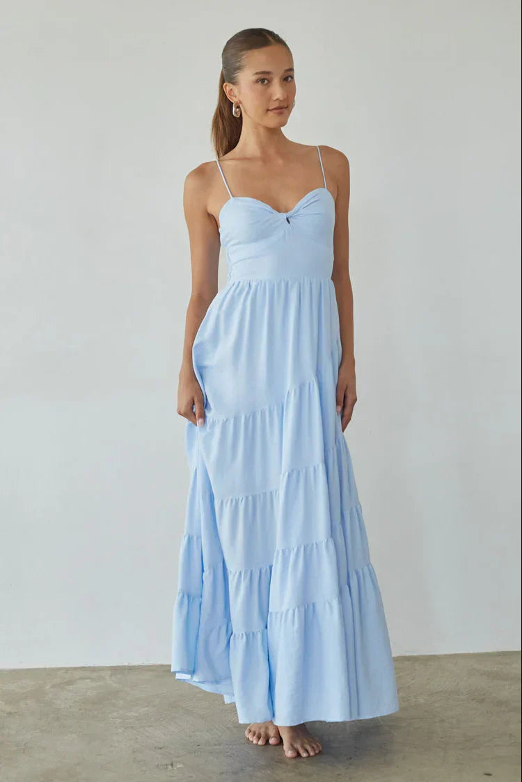 Robe longue torsadée Donna