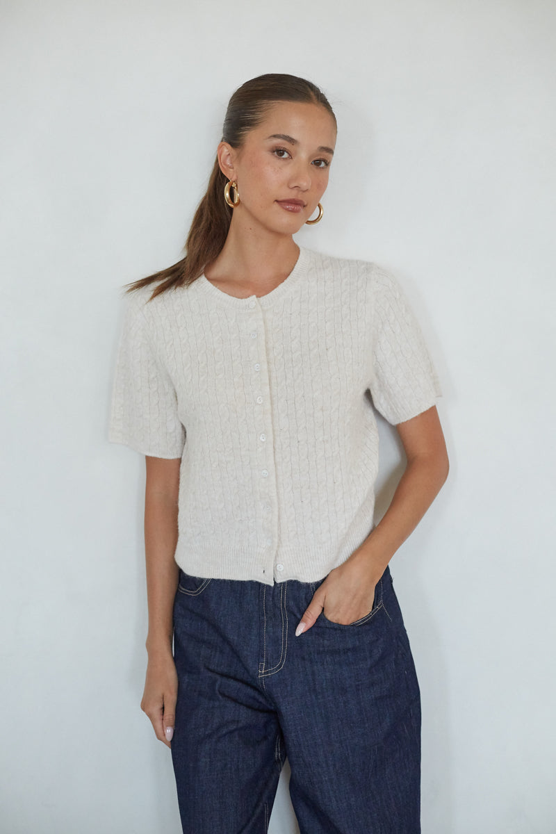 Cardigan Lauren en maille torsadée