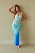 Robe longue en satin Moana Sunset
