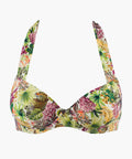 Haut de maillot de bain push-up coqués imprimé Tropical Fever Light