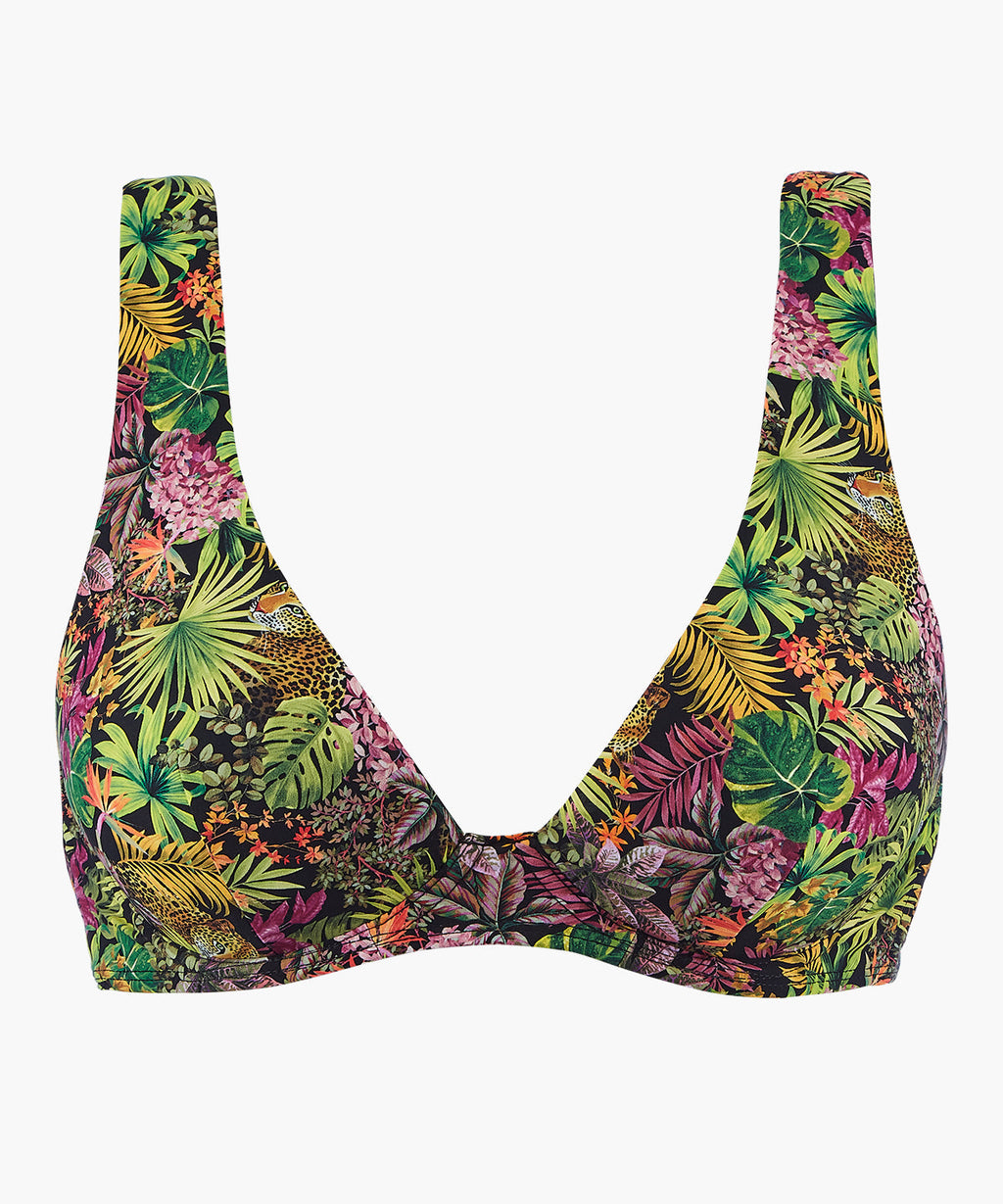 Exotic Fever Haut de maillot de bain triangle à armatures Deep Forest
