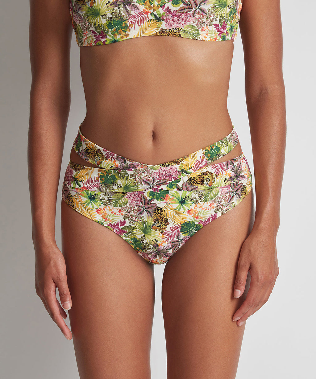 Exotic Fever Bas de maillot de bain taille haute Tropical Light