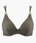 Beach Escape Haut de maillot de bain Triangle avec armatures Kaki