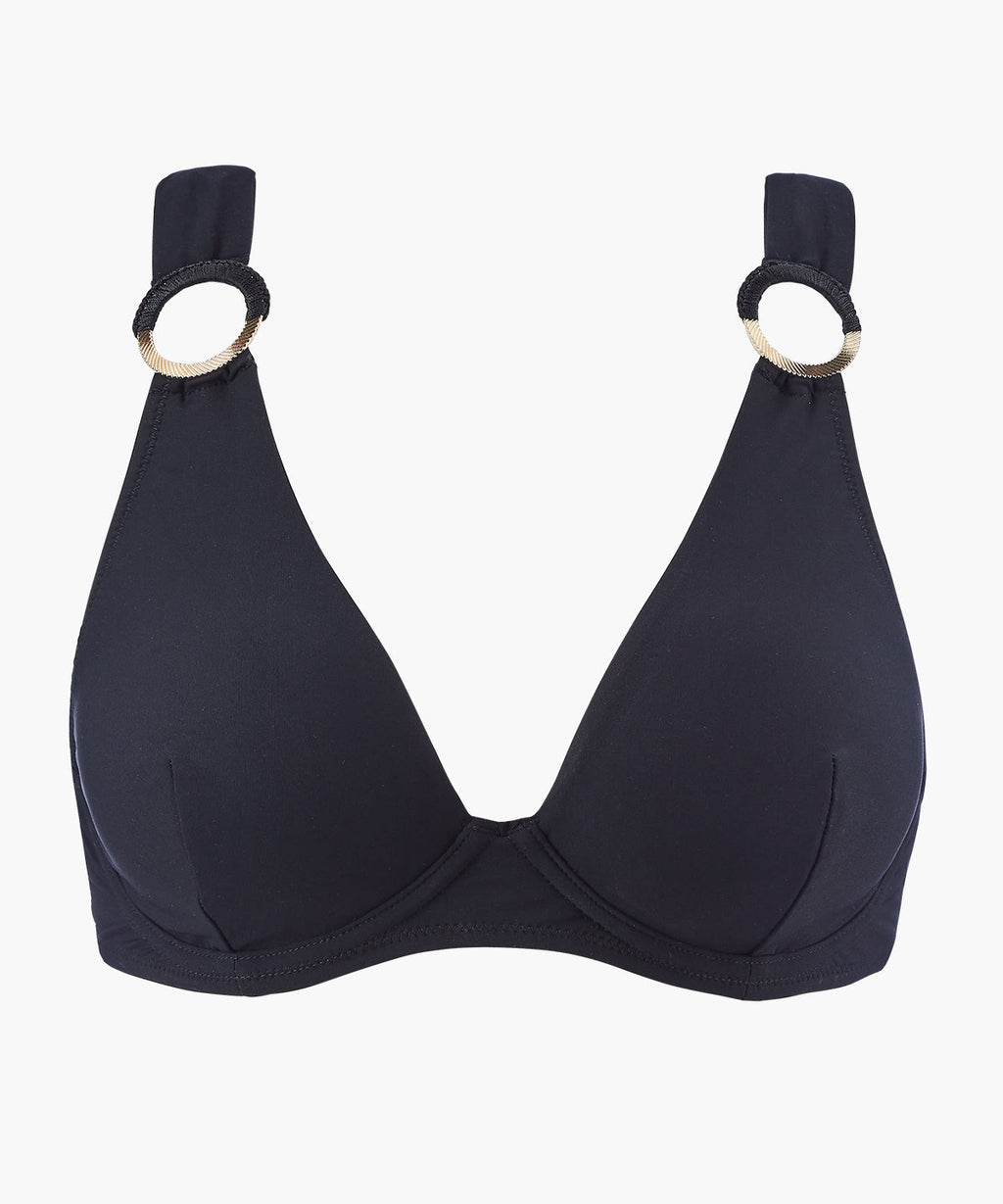 Haut de maillot de bain triangle avec armatures Secret Cove - Noir