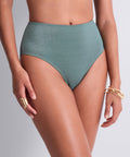 Summer Glow Bas de maillot de bain taille haute Aqua