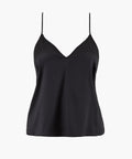 Silk Desire Top à fines bretelles Noir