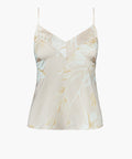Silk by Night Top à fines bretelles Amberlight