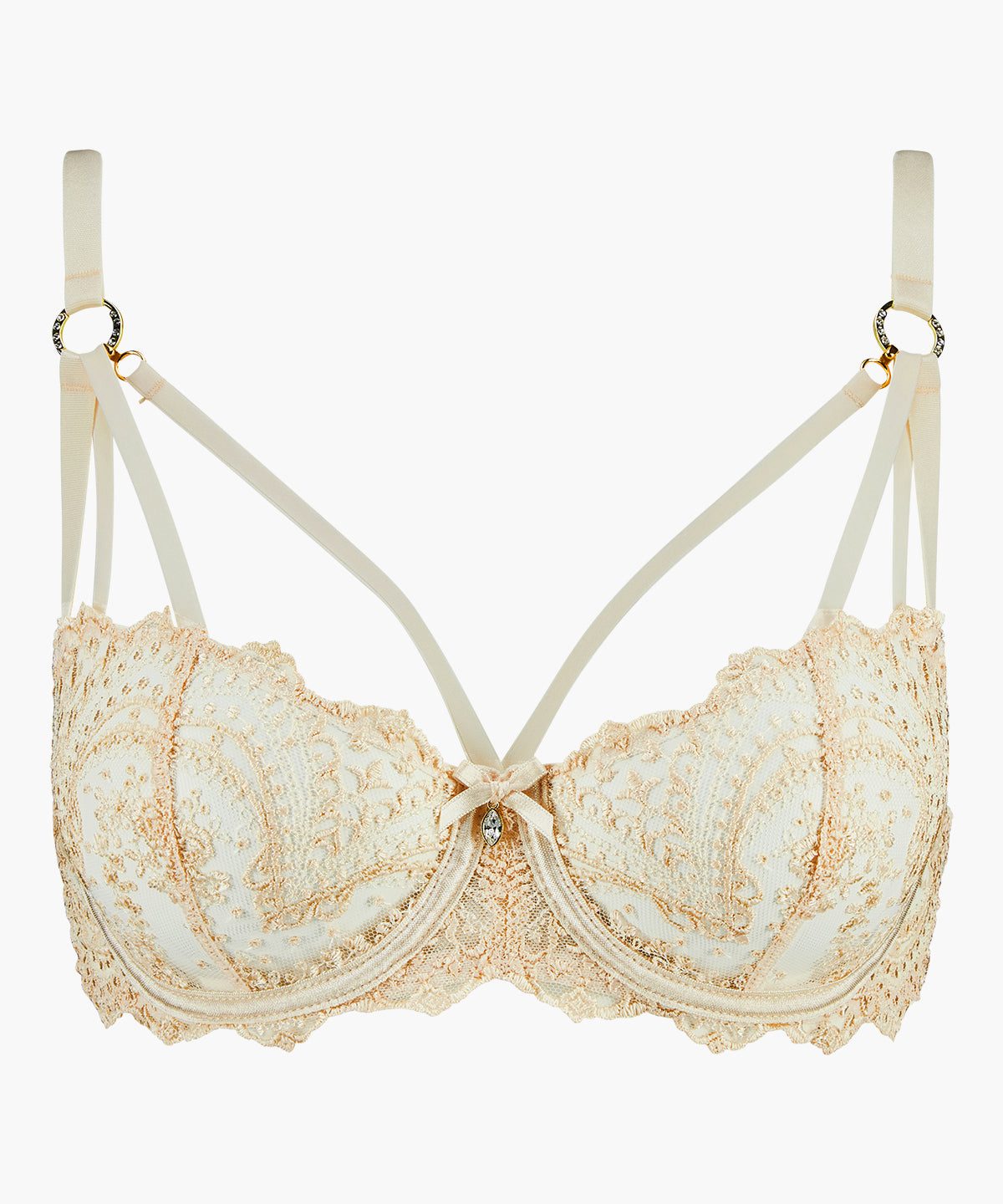 Black Casket Underwired Demi-Cup Bra Silk Heaven