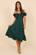 Robe Midi Volants Mickenna Sweetheart - Émeraude