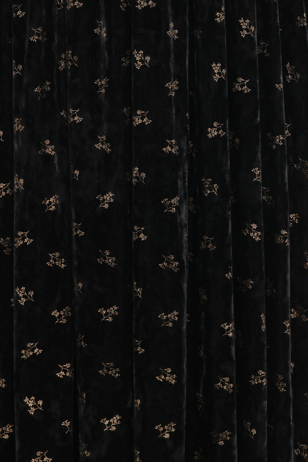 Robe longue Farryn - Velours noir/doré