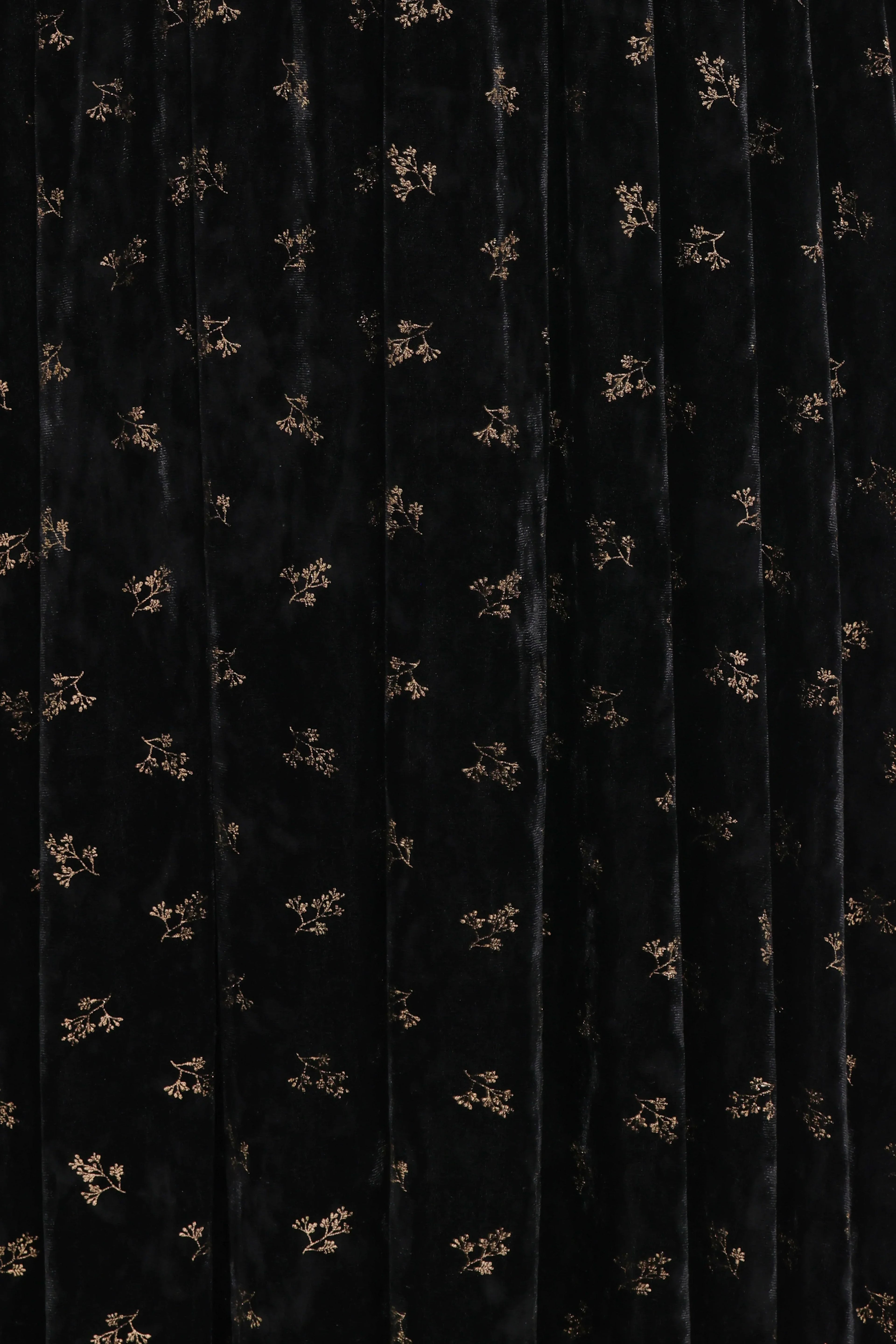 Robe longue Farryn - Velours noir/doré