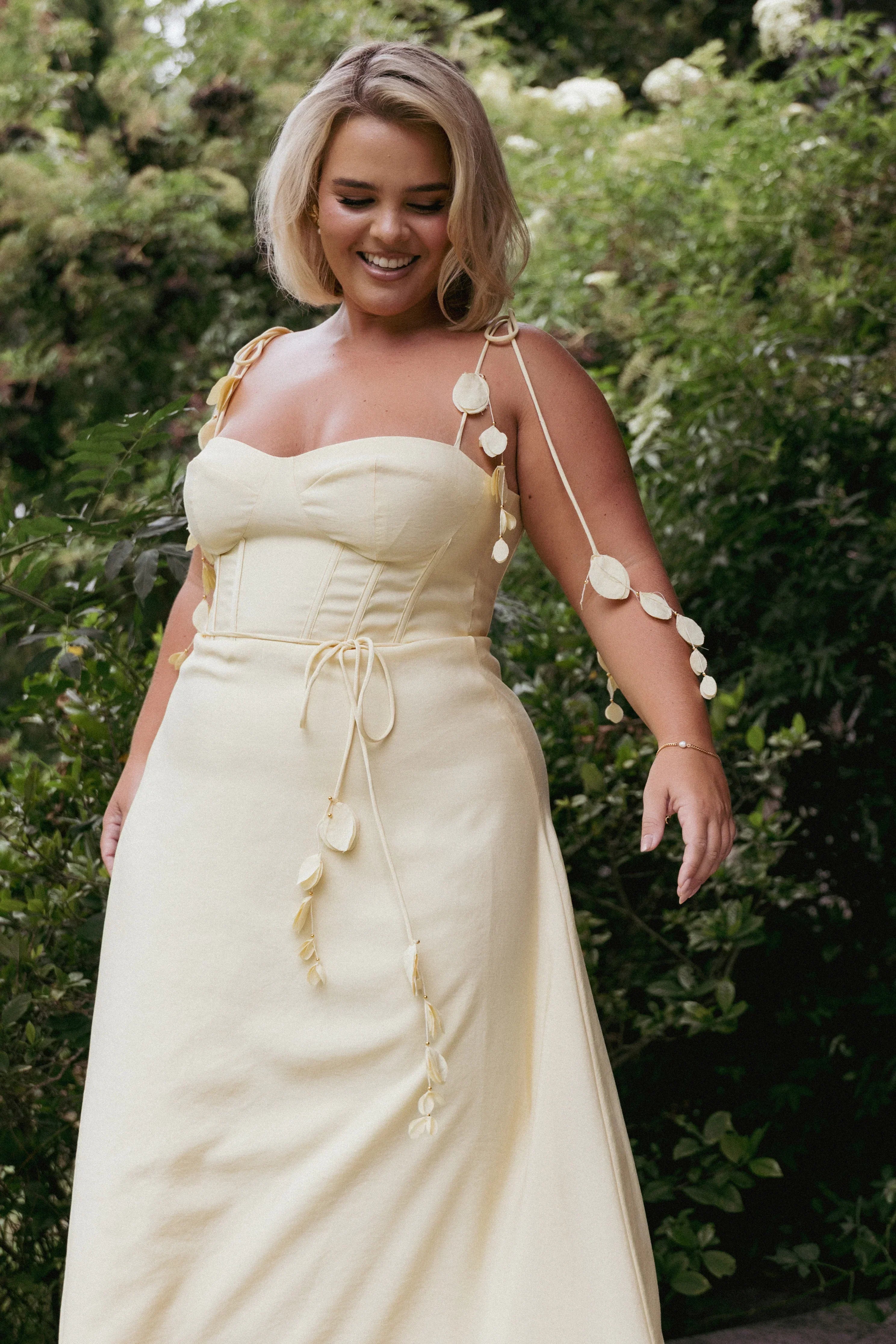Robe midi Della - Jaune