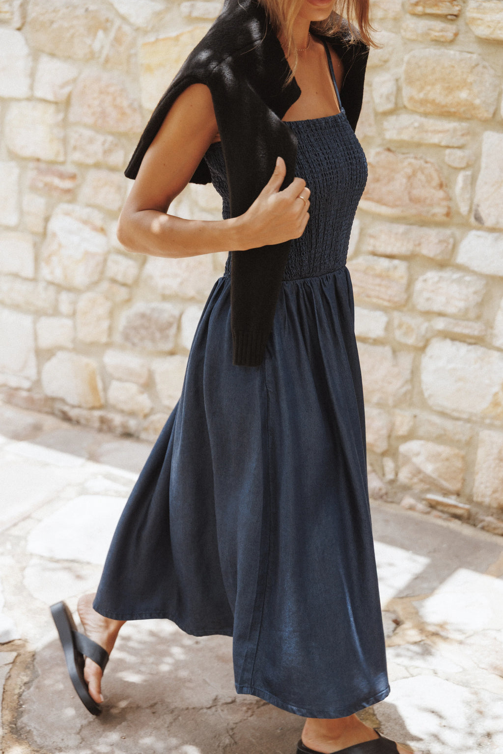 Robe mi-longue Arnika - Bleue