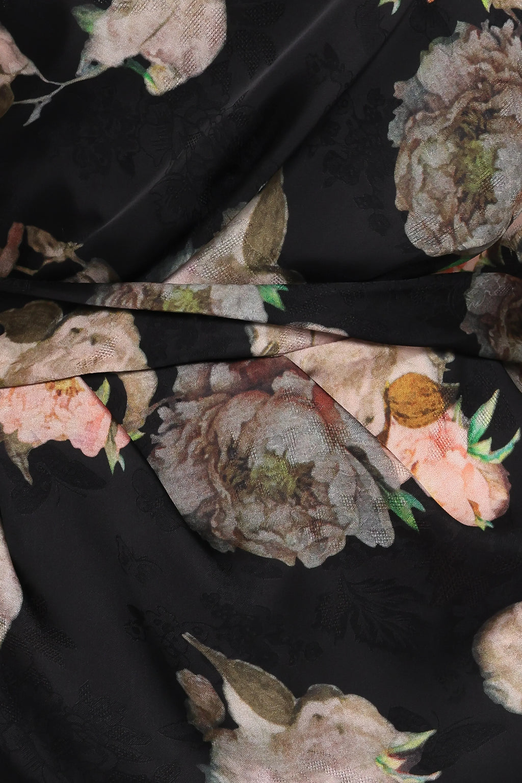 Robe longue Nadia asymétrique à imprimé floral flou
