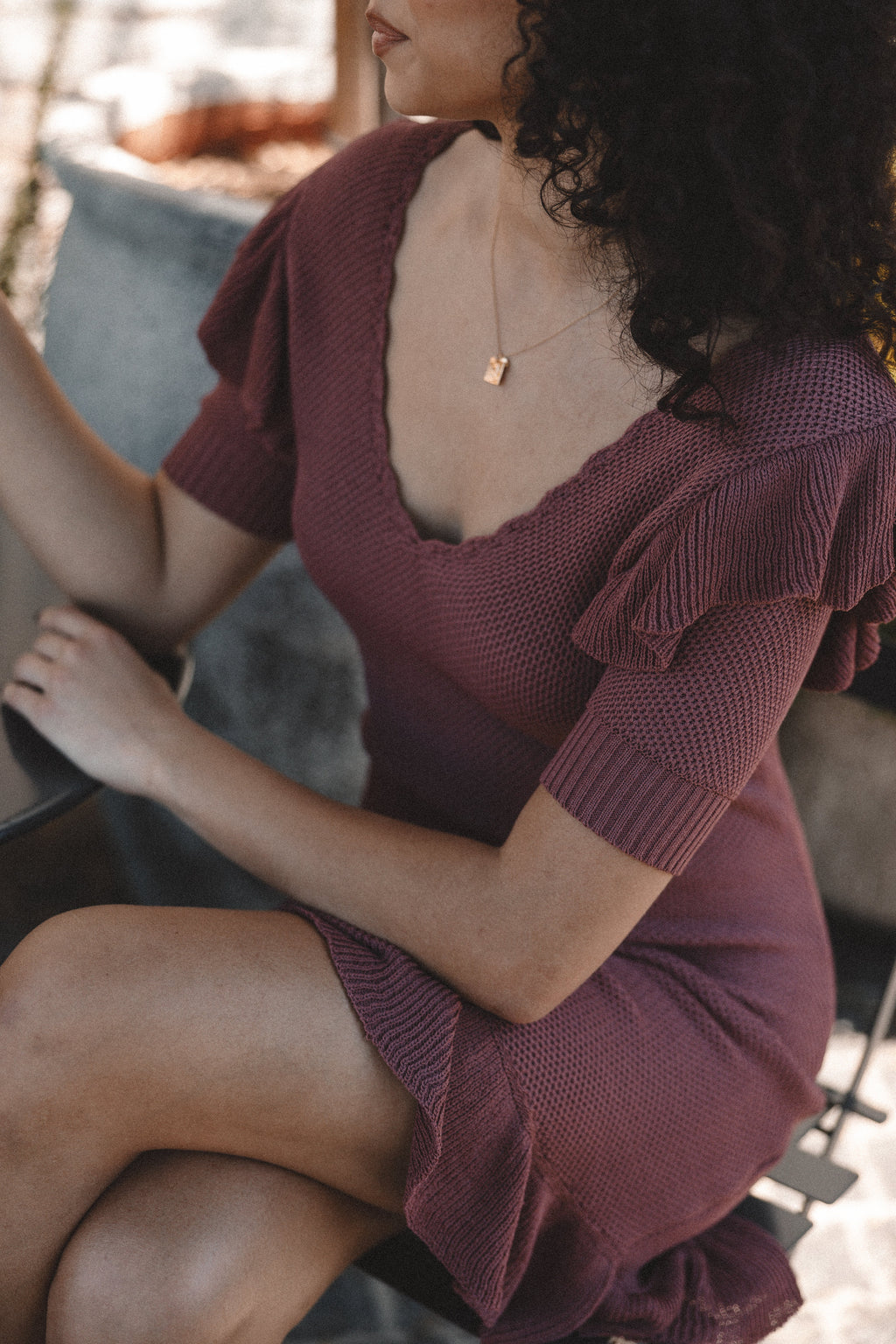 Robe courte en maille Tru - Sienna