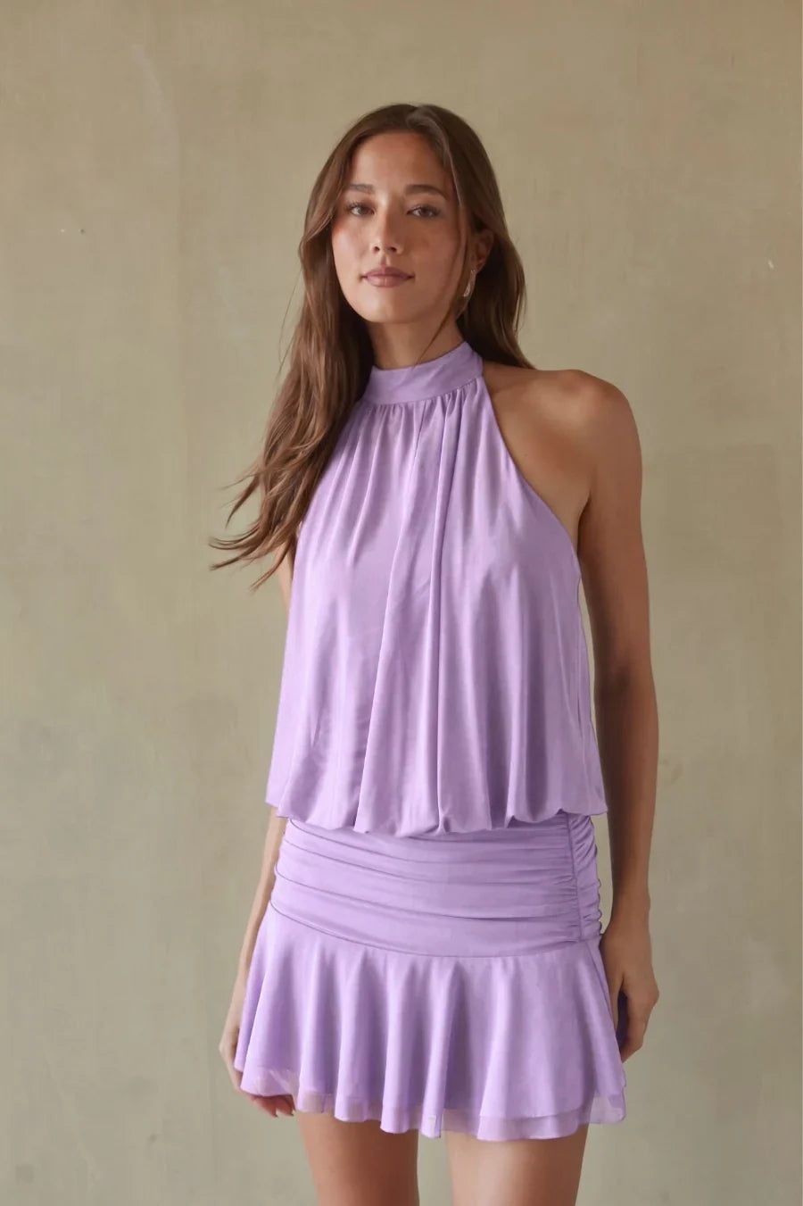 Mini-robe en maille à col montant Journi