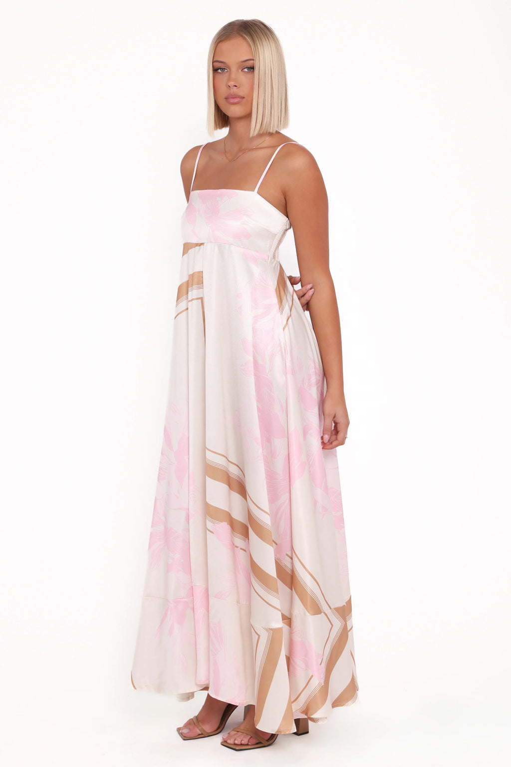 Robe longue Elanor - Imprimé rose