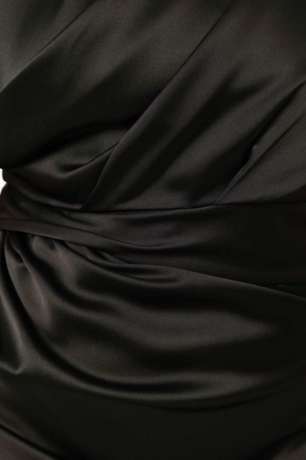 Robe longue Nadia à une épaule - Noir