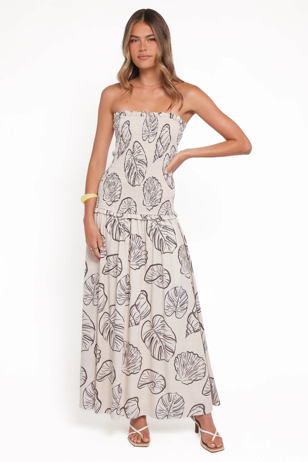 Robe longue Parkway – Coquillages Crème