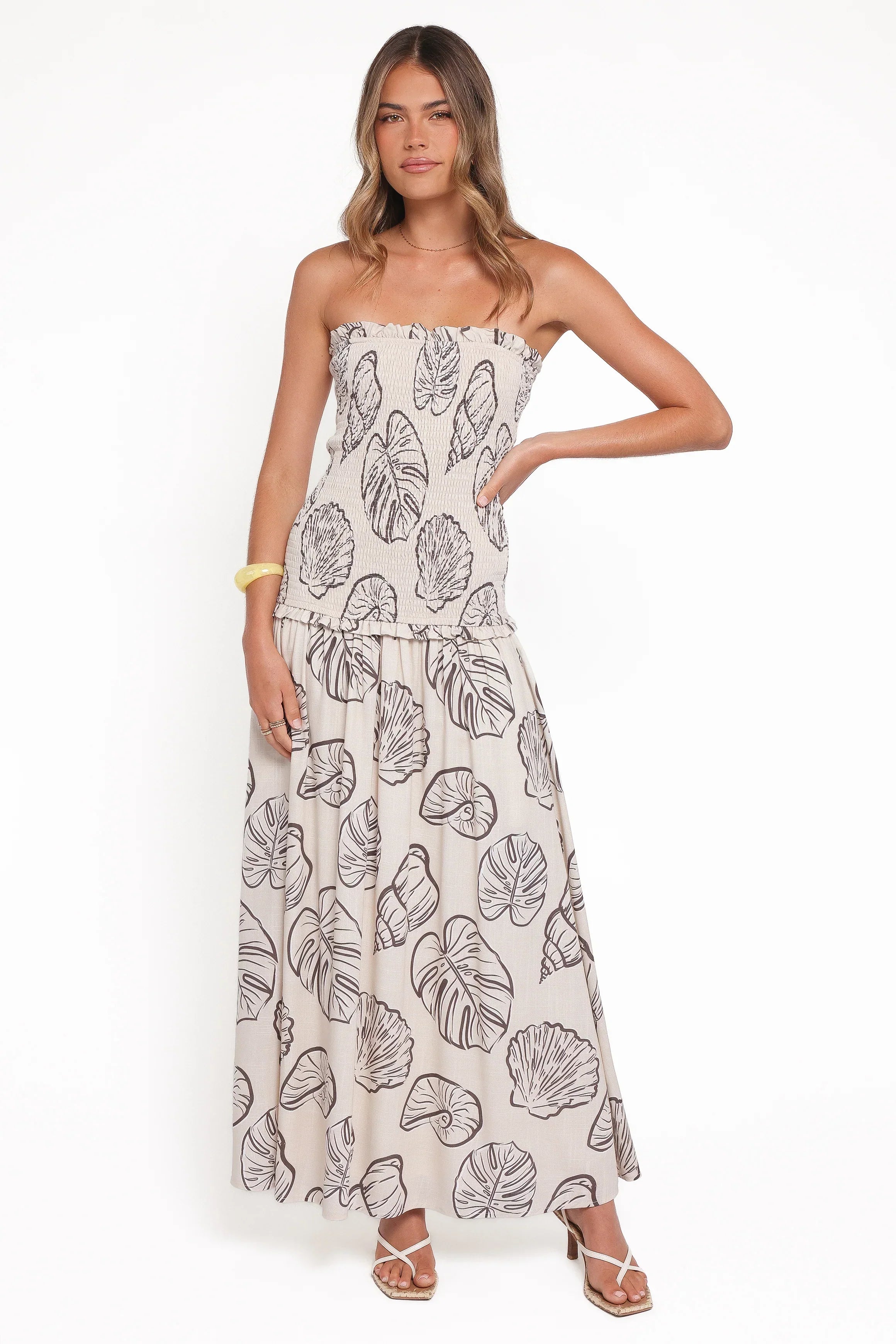 Robe longue Parkway – Coquillages Crème