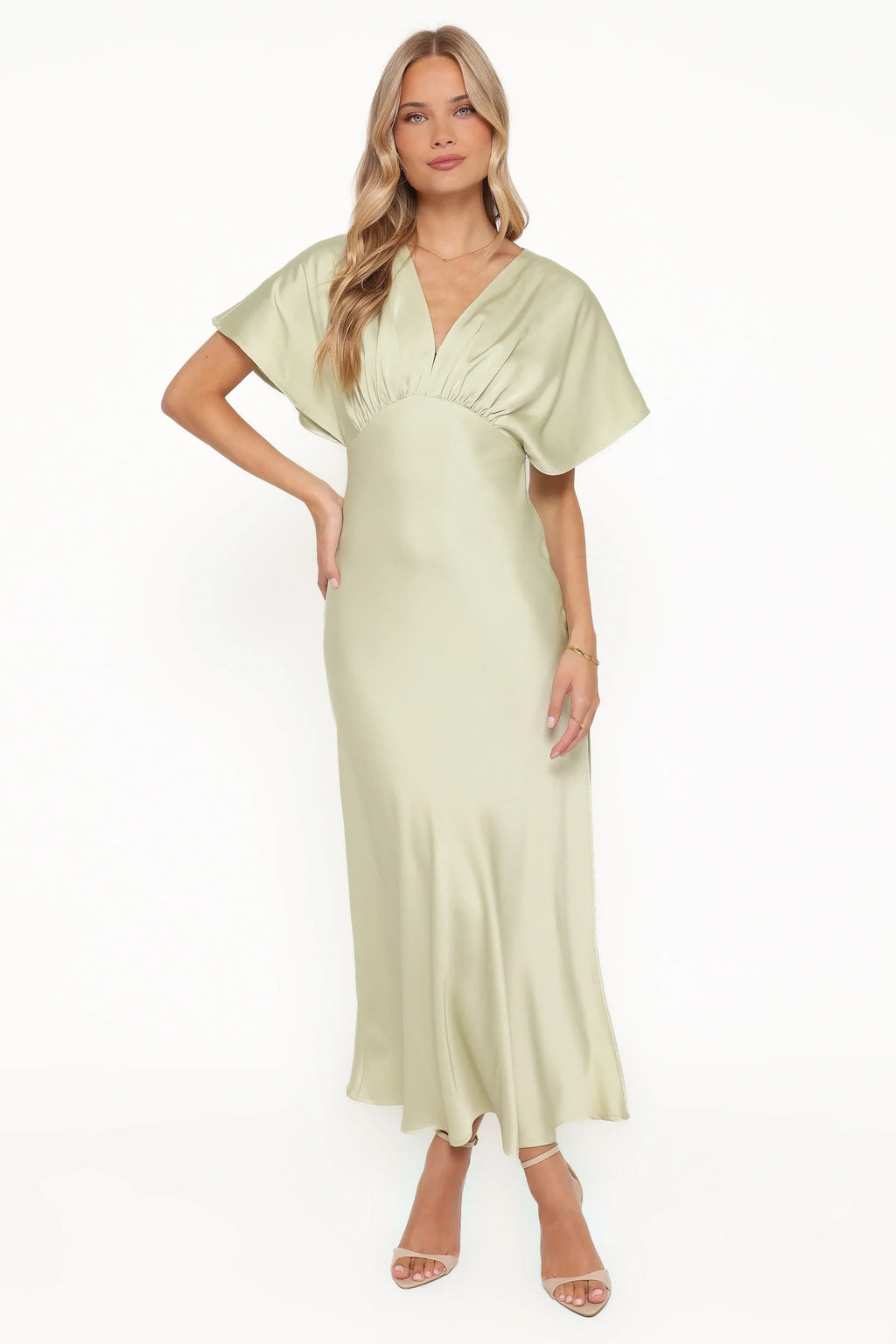 Robe longue Ricki - Vert sauge