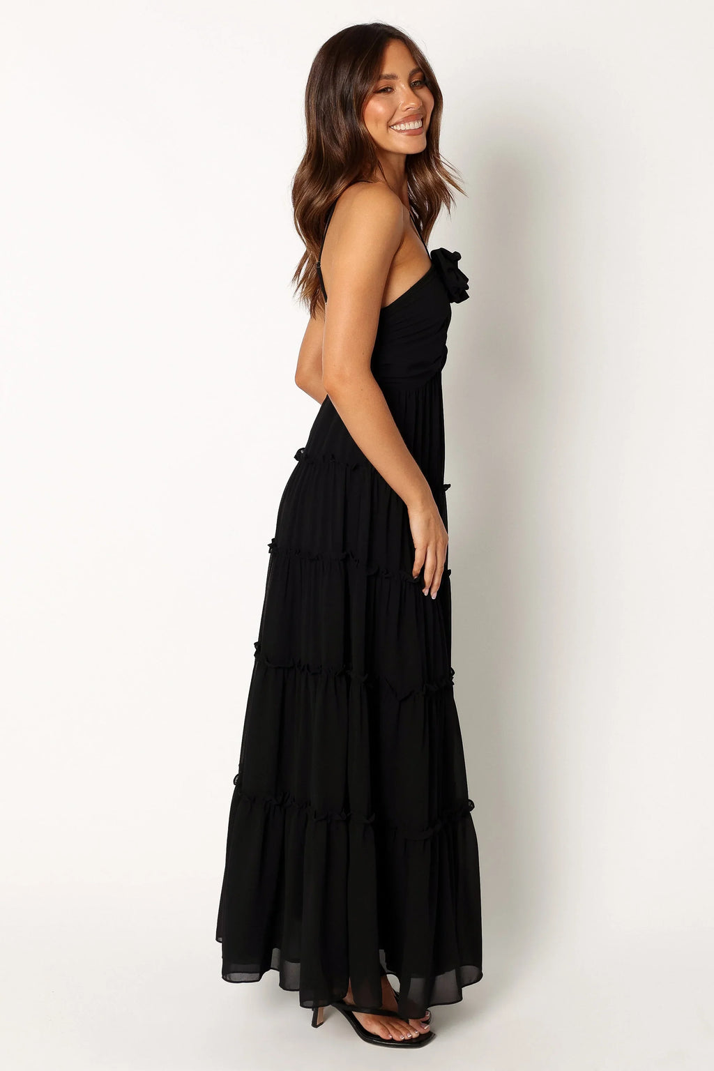 Robe longue Dottie Halterneck - Noire