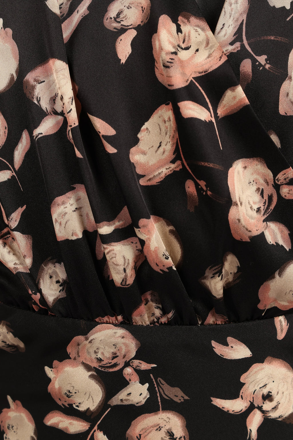 Robe longue Amarlee - Imprimé floral noir