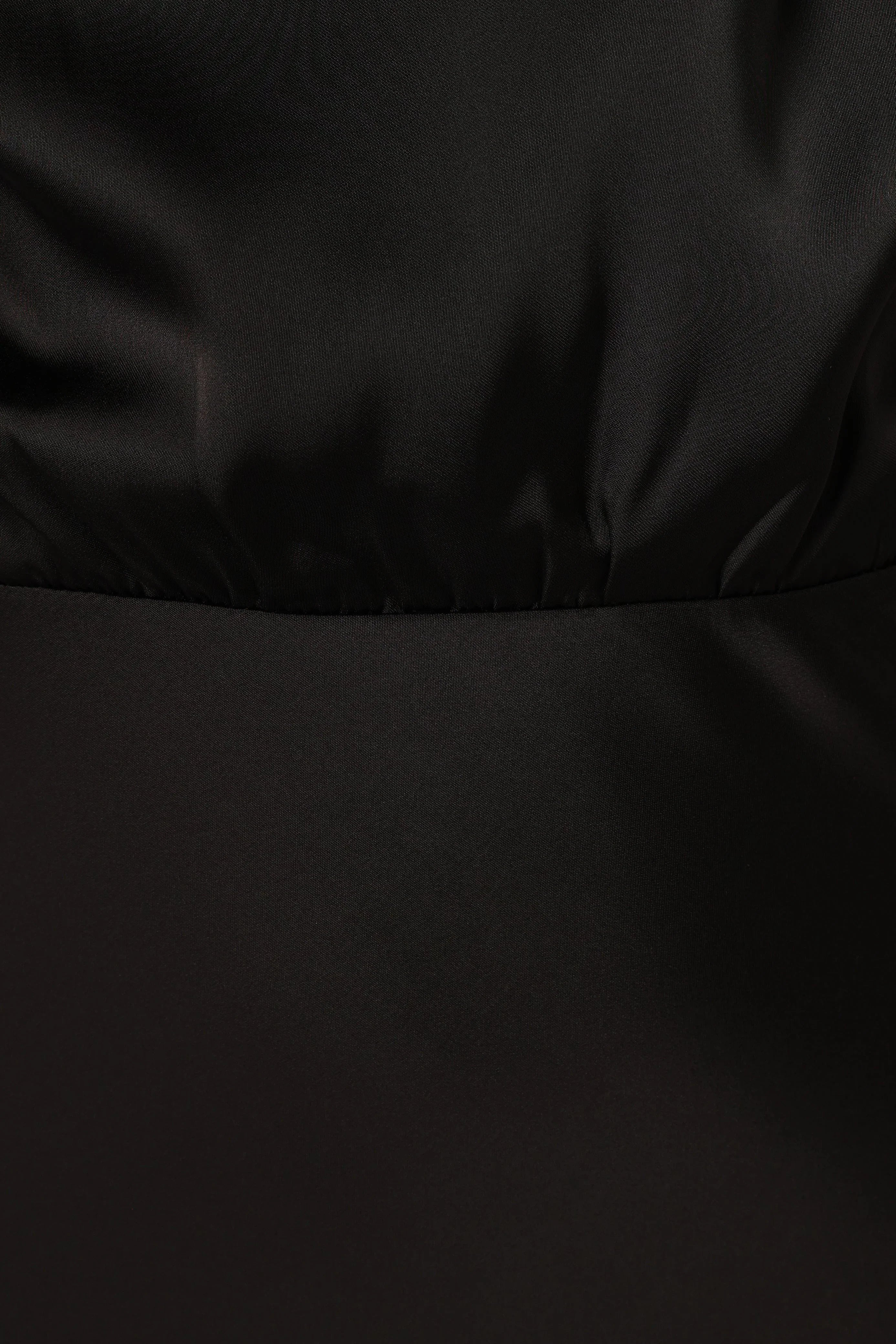 Robe midi Anabelle à col montant - Noir