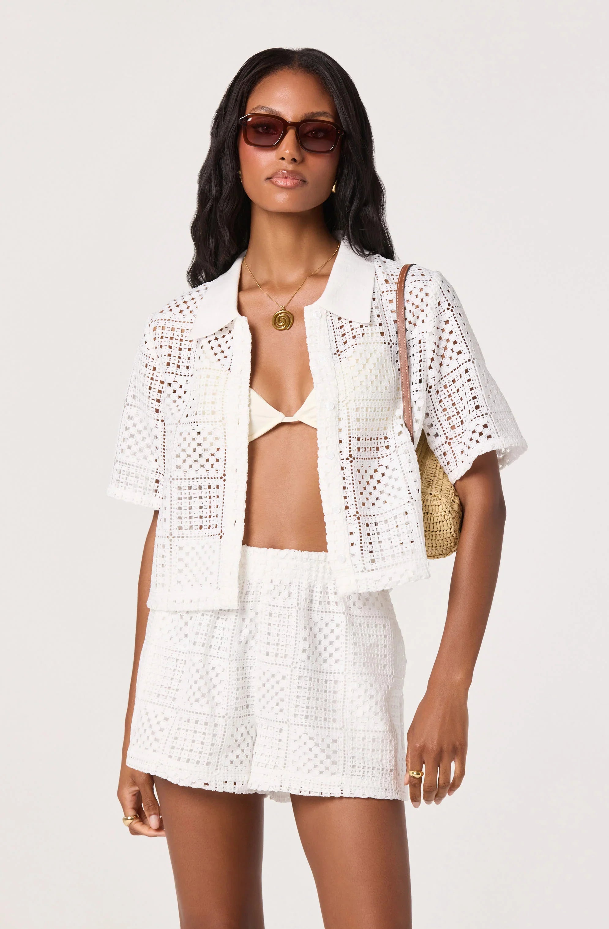 Loren Crochet Mini Shorts