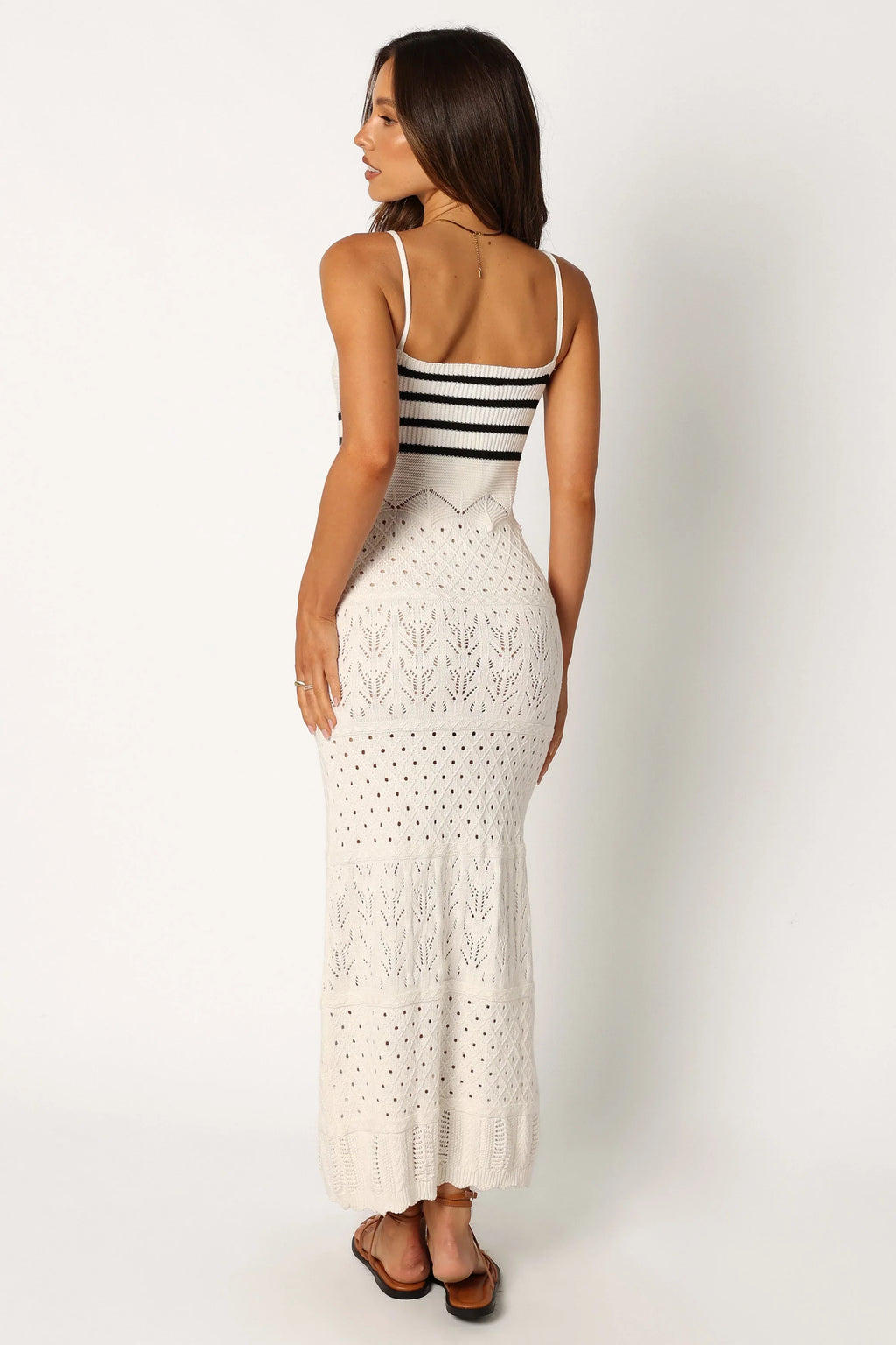 Robe Midi Landon - Noir Blanc