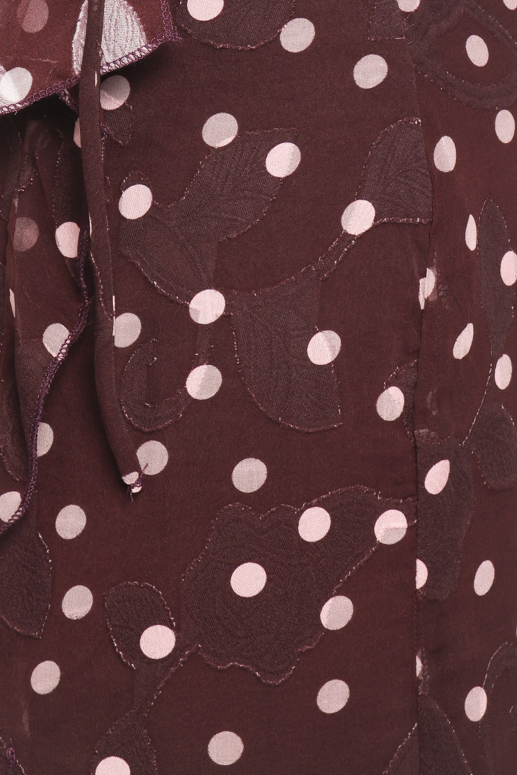 Robe longue Delta - Prune à pois