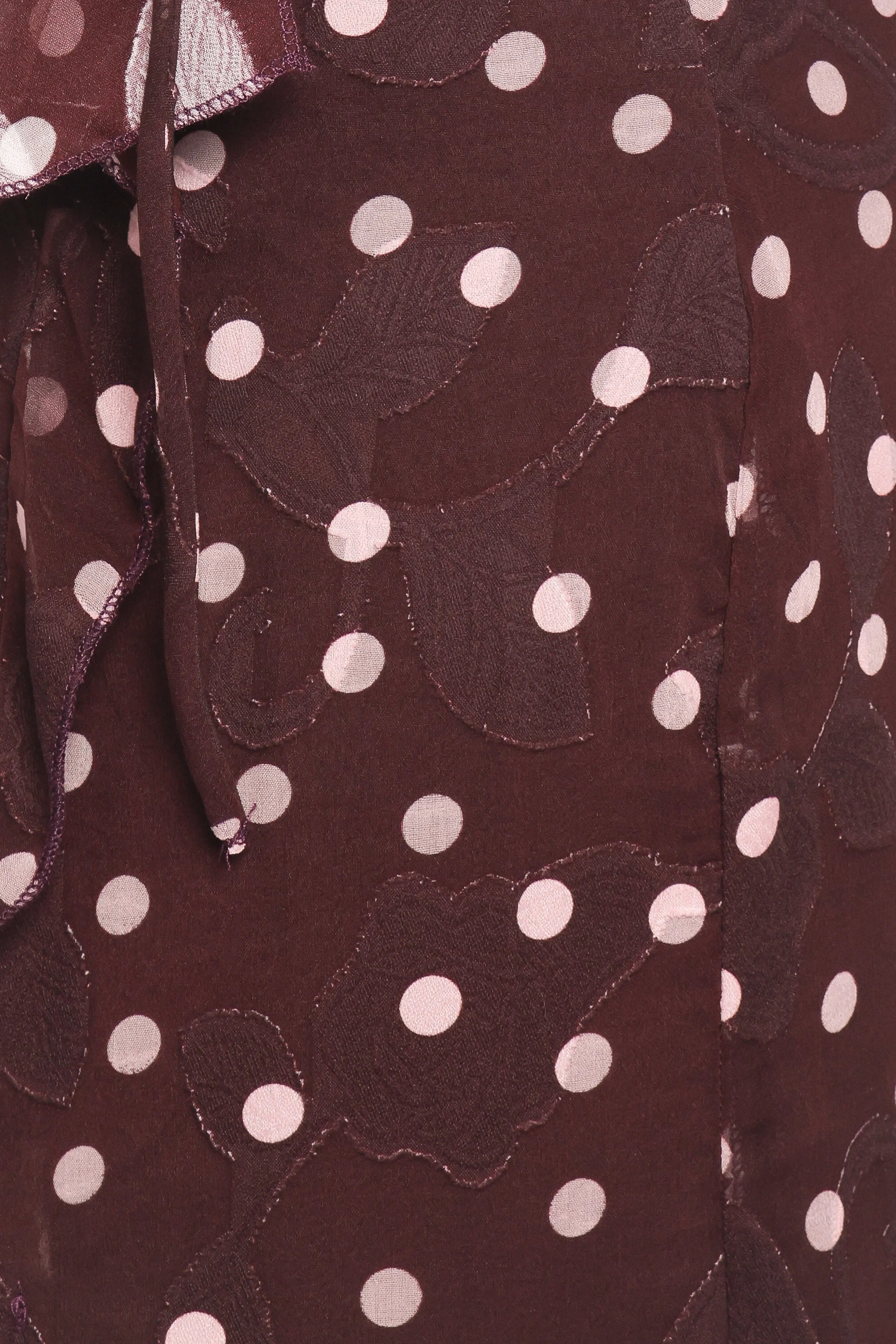 Robe longue Delta - Prune à pois